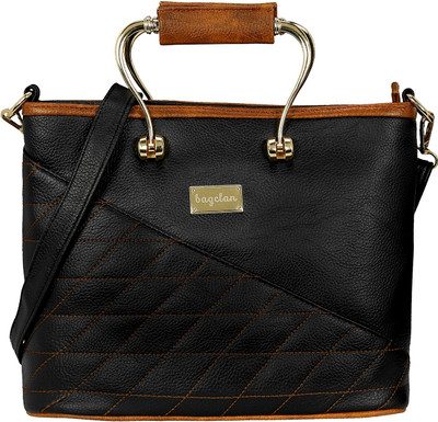 

Bagclan Women Casual Black PU Sling Bag