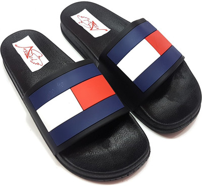 

Angel Fashion Angel Fashion RedWhite-Slipper Slipper for Men Slides, Black