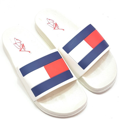 

Angel Fashion Angel Fashion RedWhite-Slipper Slipper for Men Slides, White