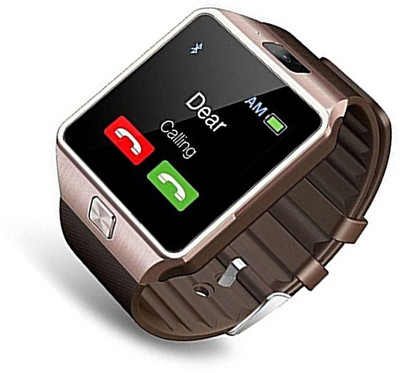 

ALONZO Dz09 Blueto Gold Smartwatch(Brown Strap Free Size)