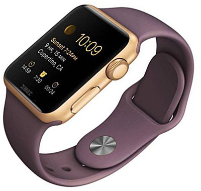

ALONZO Bluetooth Smart Gold Smartwatch(Brown Strap Free Size)