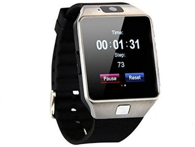 

Shrih Bluetooth Smart Wrist Watch Phone With Camera & Sim Card (Steel Black) Smartwatch(Black Strap Free Size)