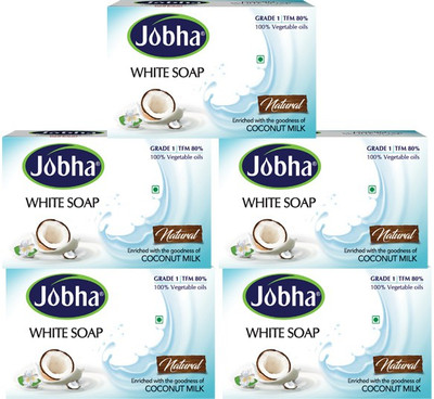 

Fairbeat Jobha White Soap(500 g, Pack of 5)
