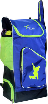 

HARVEY SPORTS & FITNESS HARVEY ONE SIZE CRICKET KIT BAG Cricket Kit Bag One Size Adjustable Shoulder Strap Holdall (Navy Blue/Black/Floral Green)(Blue, Kit Bag), Blue/black/florogreen