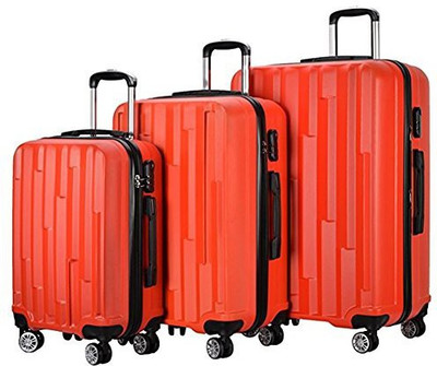 

Resena Solid Hard Body Expandable Check-in Luggage -  inch(Orange