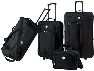 

Travelers Club Solid Soft Body Expandable Check-in Luggage -  inch(Black