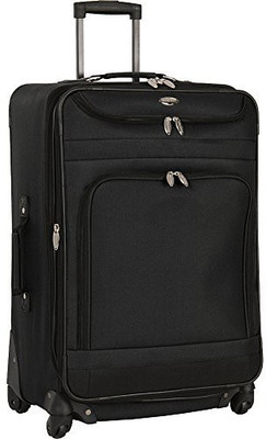 

Travel Gear Solid soft Body Expandable Check-in Luggage -  inch(Black