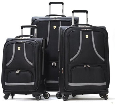 

Olympia Solid Soft Body Expandable Check-in Luggage -  inch(Black