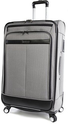 

Perry Ellis Solid soft Body Expandable Check-in Luggage -  inch(Grey