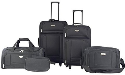 

Travelers Club Solid Soft Body Expandable Check-in Luggage -  inch(Black