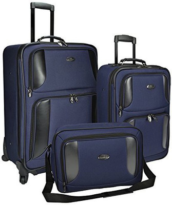 

Us Traveler Solid Soft Body Expandable Check-in Luggage -  inch(Blue