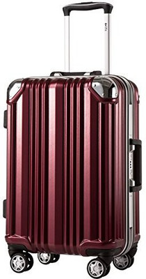 

Coolife Solid Hard Body Expandable Check-in Luggage -  inch(Red