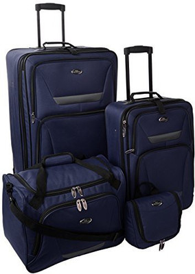 

Us Traveler Solid Soft Body Expandable Check-in Luggage -  inch(Blue