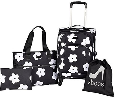 

Kensie Solid Soft Body Expandable Check-in Luggage -  inch(Black