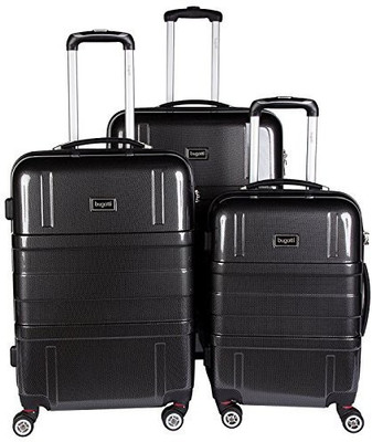 

Bugatti Solid Hard Body Expandable Check-in Luggage -  inch(Black