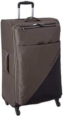 

Calvin Klein Solid soft Body Expandable Check-in Luggage -  inch(Brown