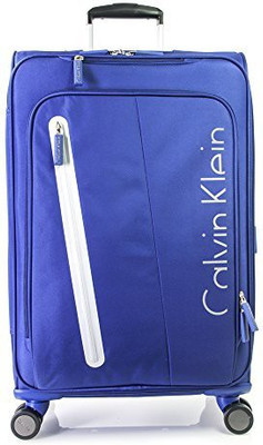 

Calvin Klein Solid soft Body Expandable Check-in Luggage -  inch(Blue