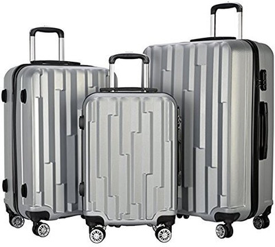 

Resena Solid Hard Body Expandable Check-in Luggage -  inch(Grey