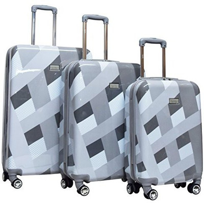 

Nicole Miller Solid Hard Body Expandable Check-in Luggage -  inch(Grey