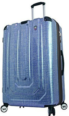 

Mia Toro Solid Hard Body Expandable Check-in Luggage -  inch(Blue