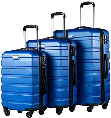 

Coolife Solid Hard Body Expandable Check-in Luggage -  inch(Blue