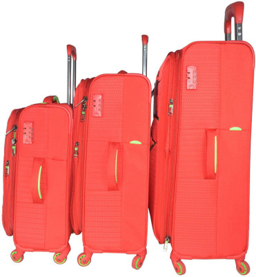 

TRAWORLD Jupiter-1003 set of 3 (20''+24''+28'' ) 4Wheel Trolley Bag - Orange Expandable Check-in Luggage -  inch(Orange