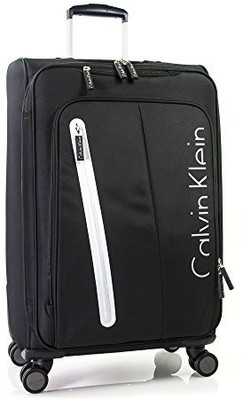 

Calvin Klein Solid soft Body Expandable Check-in Luggage -  inch(Black