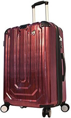 

Mia Toro Solid Hard Body Expandable Check-in Luggage -  inch(Red