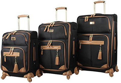 Steve Madden Solid Soft Body Expandable Check-in Luggage -  inch(Black