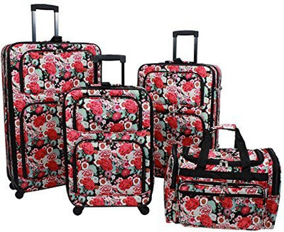 

World Traveler Graphic Print Soft Body Expandable Check-in Luggage -  inch(Multicolor