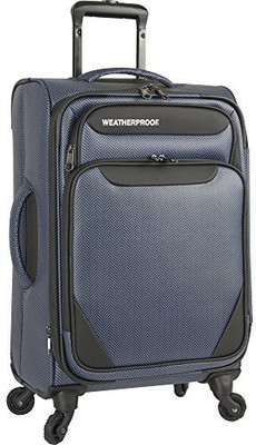 

Weatherproof Solid soft Body Expandable Check-in Luggage -  inch(Blue
