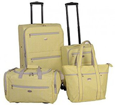 

American Flyer Solid Soft Body Expandable Check-in Luggage -  inch(Yellow