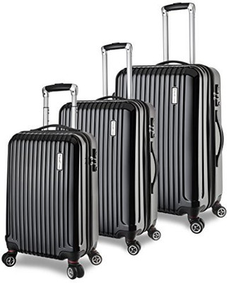 

Travelcross Solid Hard Body Expandable Check-in Luggage -  inch(Black