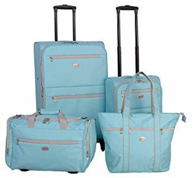 

American Flyer Solid Soft Body Expandable Check-in Luggage -  inch(Blue
