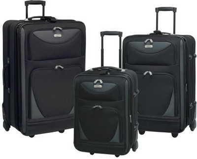 

Travelers Club Solid Soft Body Expandable Check-in Luggage -  inch(Black