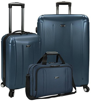 

Us Traveler Solid Hard Body Expandable Check-in Luggage -  inch(Blue