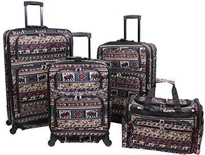 

World Traveler Graphic Print Soft Body Expandable Check-in Luggage -  inch(Multicolor