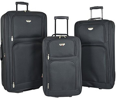 

Travelers Club Solid Soft Body Expandable Check-in Luggage -  inch(Black