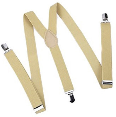 

2 MORE Y- Back Suspenders for Men, Boys(Beige)