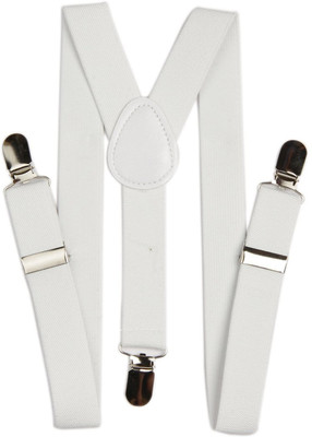 

2 MORE Y- Back Suspenders for Men, Boys(White)