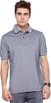 

Mudo Solid Men' Mandarin Collar Grey T-Shirt, Gray
