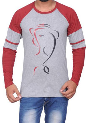 Himgiri International Printed Men Round Neck Red T-Shirt