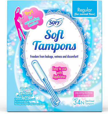 Sofy Soft Tampons - 34 Pieces (Regular) Tampons(Pack of 34)