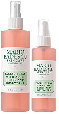 

Mario Badescu Facial Spray With Aloe, Herbs & Rosewater Duo, 4 Oz. & 8 Oz.(354.89 ml)