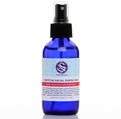 

Soapwalla Essential Facial Toning Mist Rose Geranium & Bergamot 4 Oz(118.3 ml)