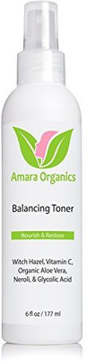 Amara Organics Facial Toner With Witch Hazel & Vitamin C, 6 Fl. Oz.(177.45 ml)