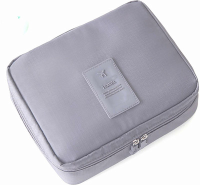 

Everbuy Portable Waterproof Multi Pouch Travel Toiletry Cosmetic Makeup Case Storage Bag With Handle (Grey) Travel Toiletry Kit(Grey)