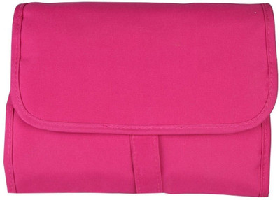 

Bluwings Foldable Long Term Multipurpose Hanging Toiletry Travel Bag Organizer kit Travel Toiletry Kit(Pink)