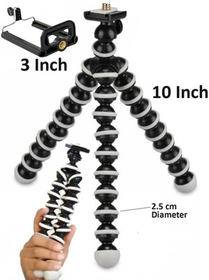 

Solace Flexible with Mount & Long Tripod Kit Tripod Kit(Black, Supports Up to 5500 g)