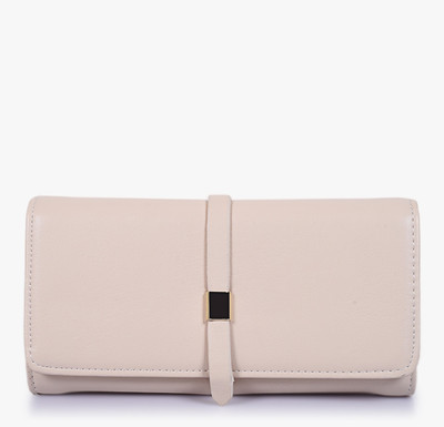 

Lino Perros Women Casual, Evening/Party Beige Artificial Leather Wallet(6 Card Slots), White